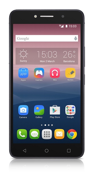 CELLULARE ALCATEL OT-5010D PIX 4 ( 5 ) 3G DUOS VOLCANO BLACK ITALIA