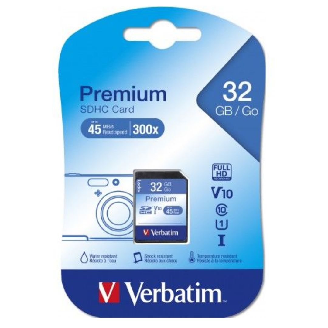 MEMORY CARD SECURE DIGITAL SDHC 32GB VERBATIM CLASSE 10 43963