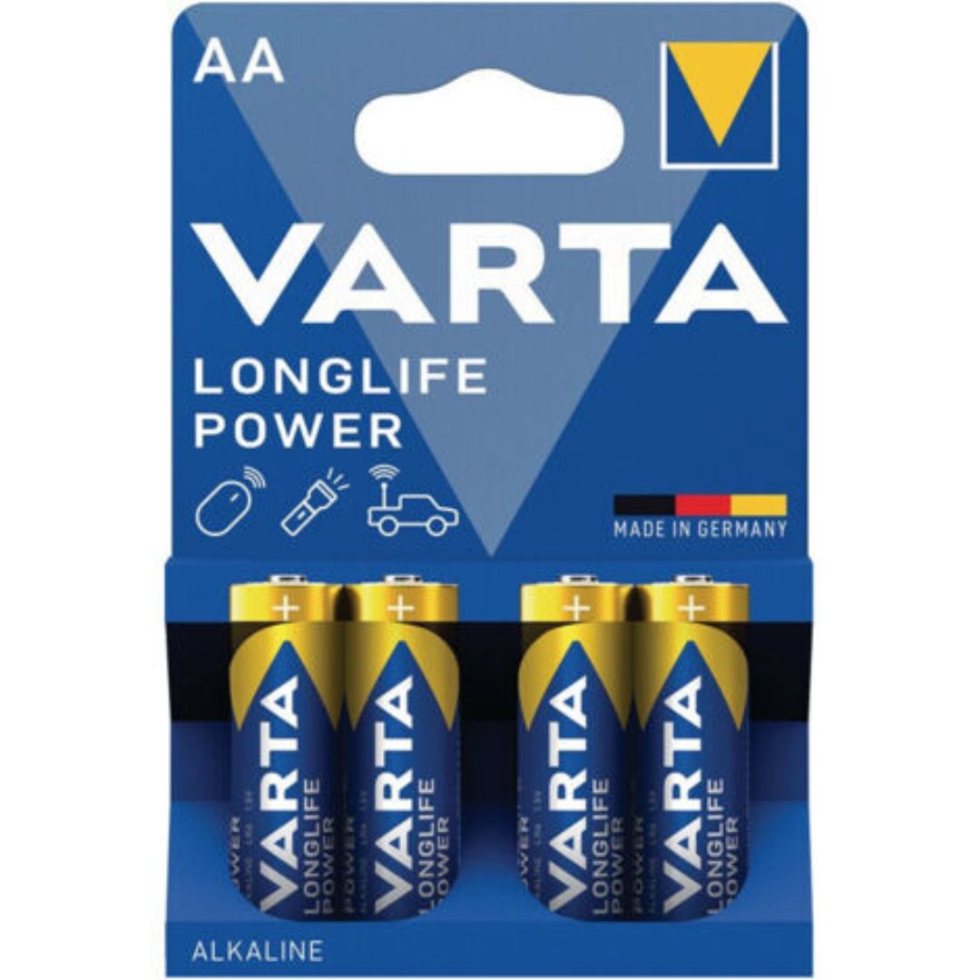 BATTERIA LONGLIFE STILO AA ALCALINA 4PZ VARTA