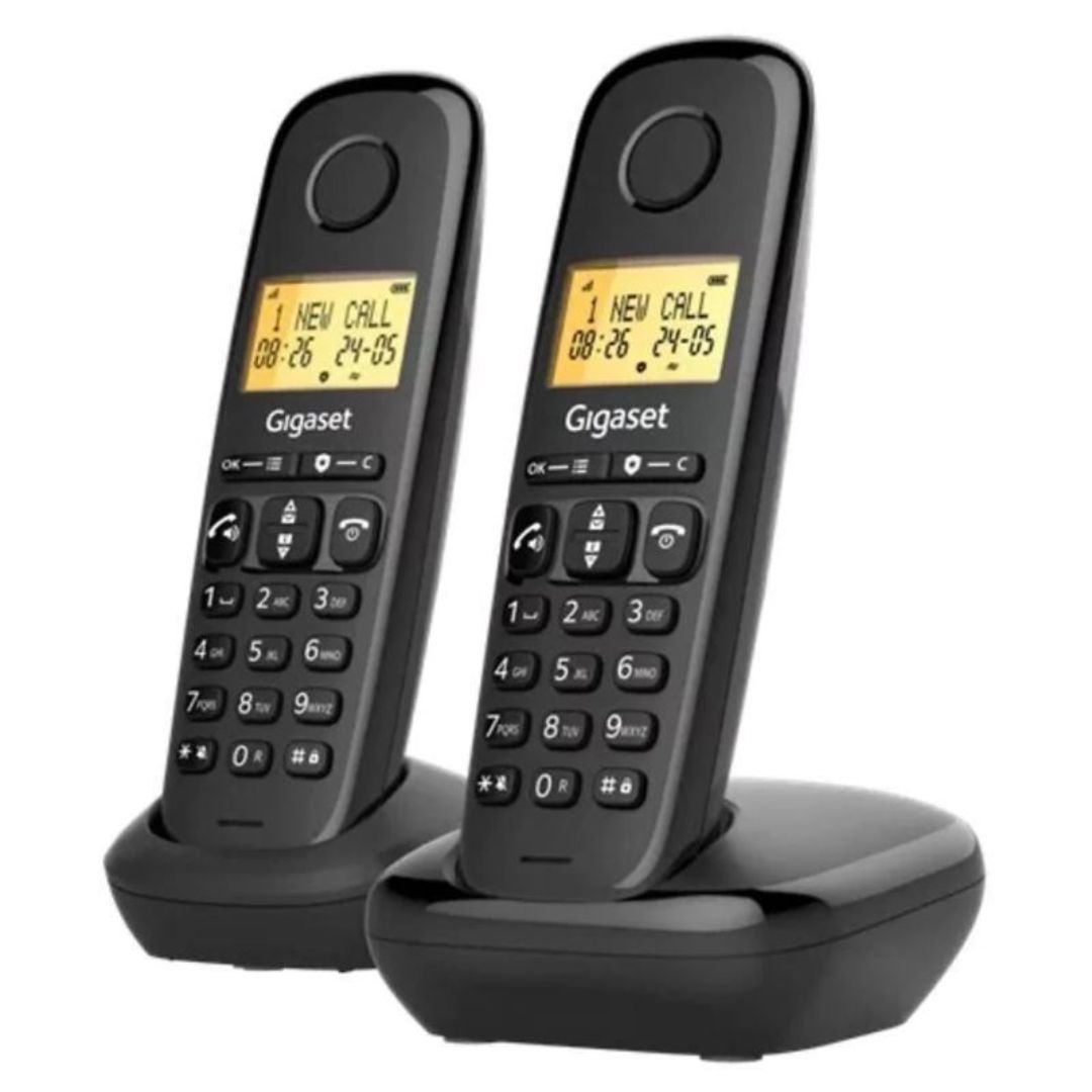 CORDLESS SIEMENS GIGASET BASIC 100 DUO BLACK