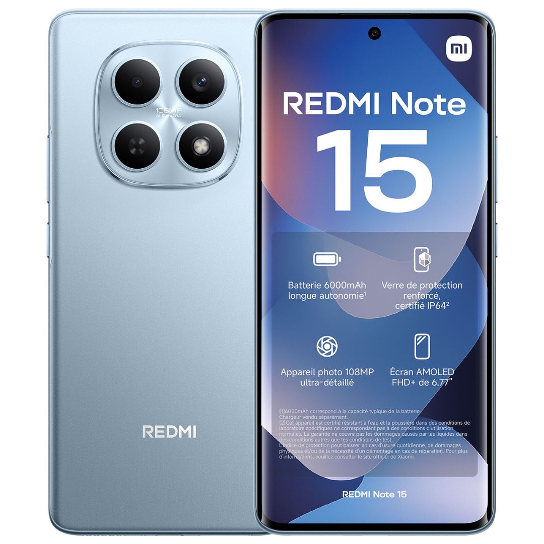SMARTPHONE XIAOMI REDMI NOTE 15 4G 8+256GB DUOS BLUE EUROPA