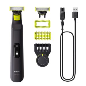 RASOIO ELETTRICO RICARICABILE PHILIPS ONE BLADE PRO 360 FACE&BODY QP6542/15 BLACK GREEN