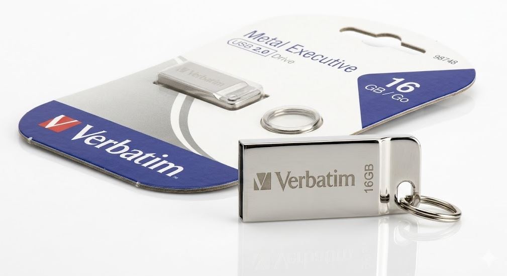 MEMORIA USB 16GB 2.0 VERBATIM METAL EXECUTIVE SILVER 98748