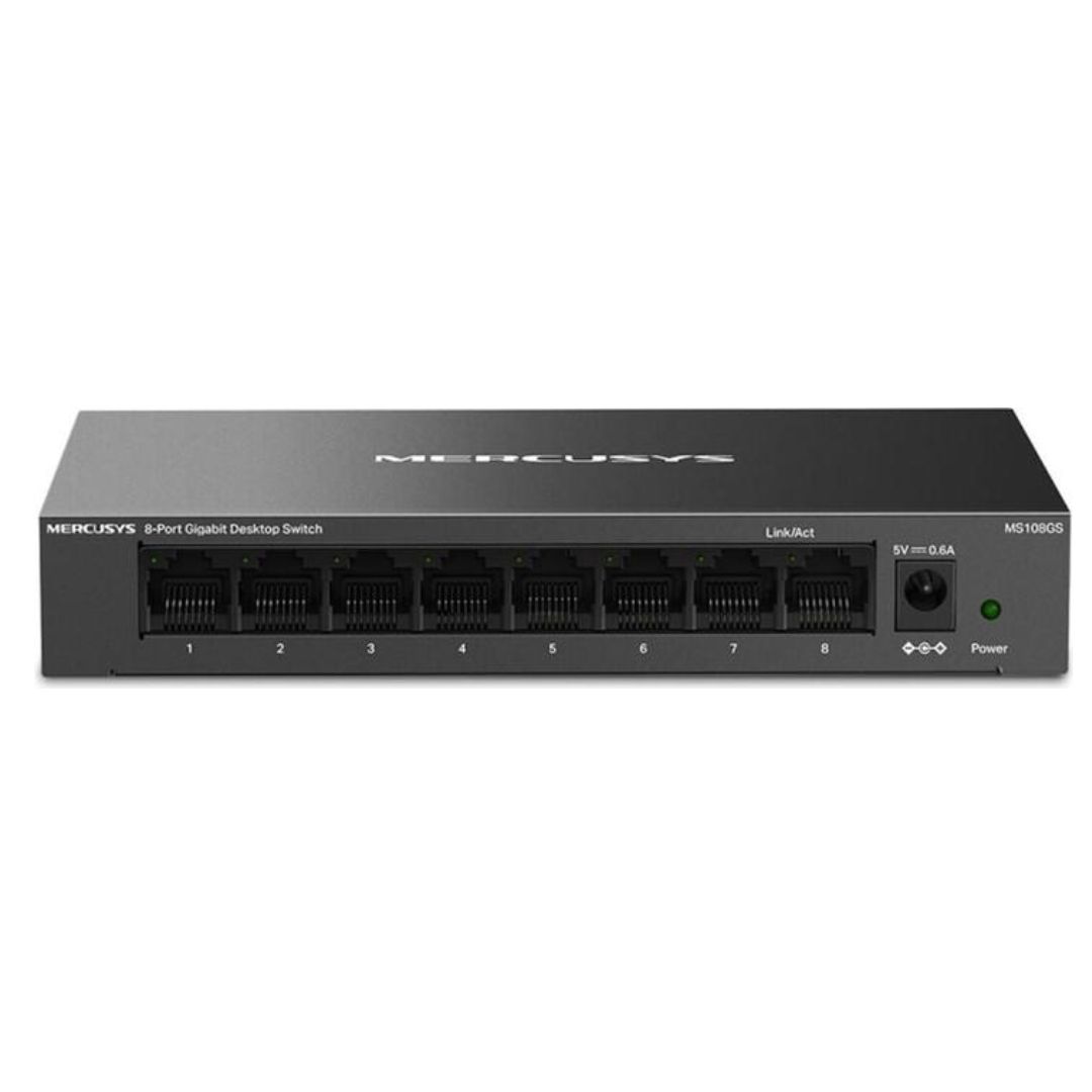 HUB SWITCH 08 PORTE LAN MERCUSYS MS108GS DESKTOP