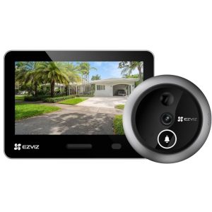 VIDEOSPIONCINO DIGITALE SMART EZVIZ CS-EP4 4K DISPLAY TOUCH 5.5" WIFI FACE ID RECOGNI SILVER