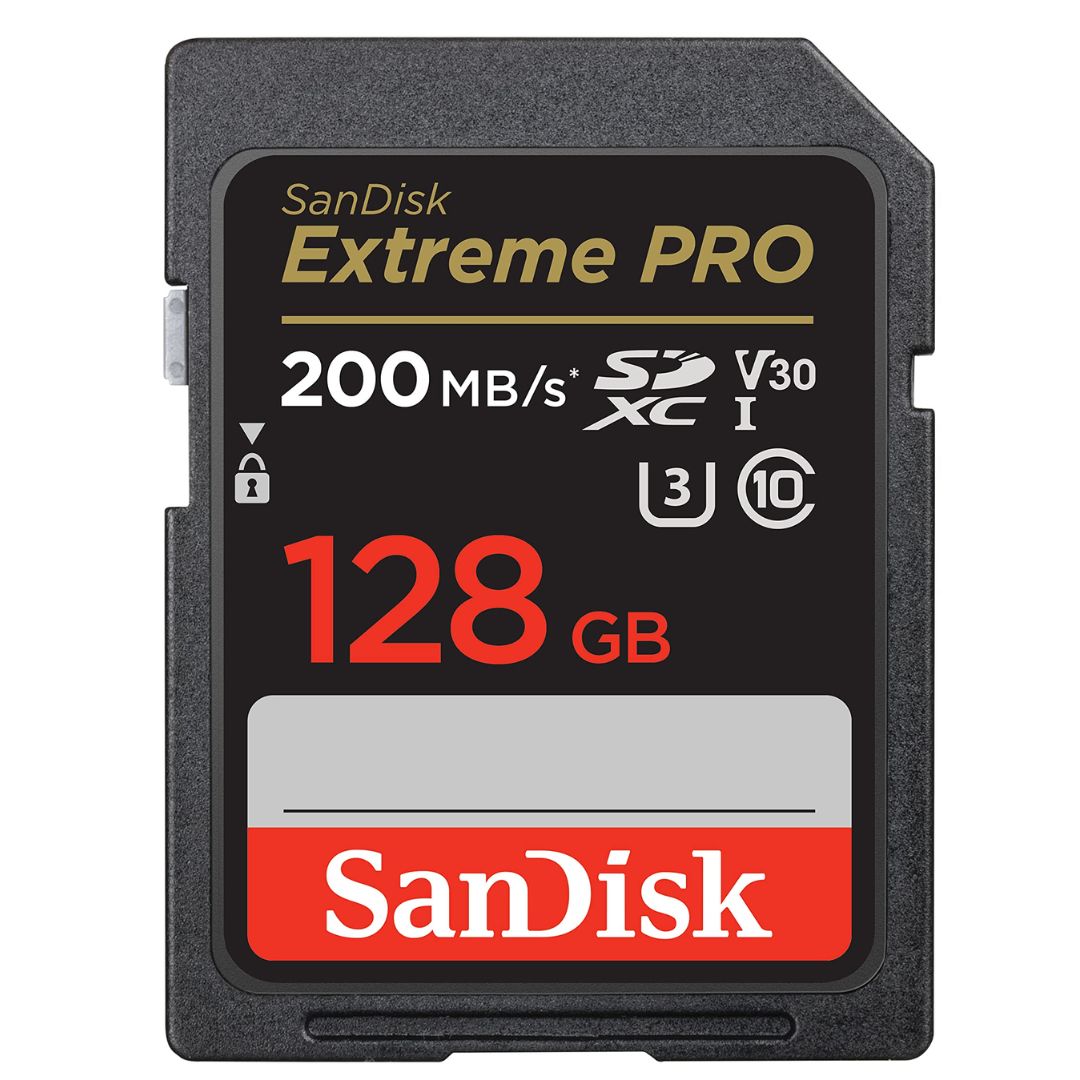 MEMORY CARD MICRO SD/TRANSFLASH 128GB SANDISK EXTREME PRO CLASSE 10 U3 V3 SDSQXCD-128G-GN6MA