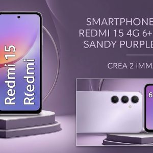 SMARTPHONE XIAOMI REDMI 15 4G 6+128GB DUOS SANDY PURPLE EUROPA