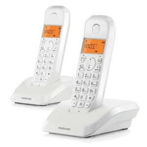 Cordless Motorola S1202 Duo Con Vivavoce White